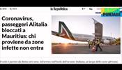 Власти Маврикия заблокировали высадку части пассажиров с рейса Alitalia