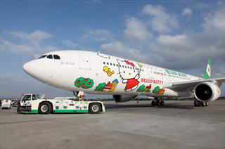 Hello Kitty полетела вместе с  EVA air