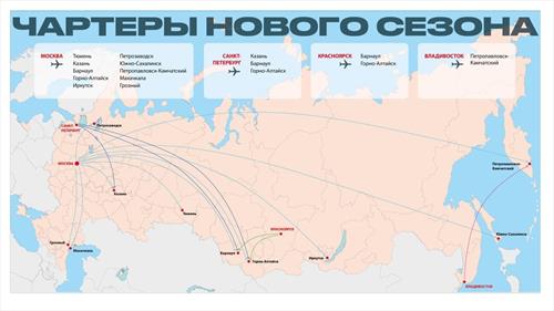 Весенне-летний разлет чартеров по России️